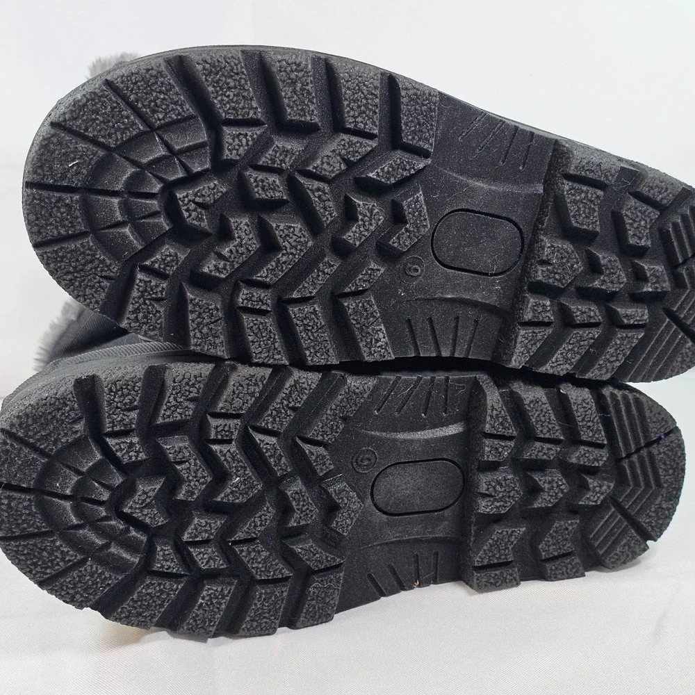 Dream Pairs Womens 6 Black Thinsulate Winter Snow Boots Fur Lined Waterproof New
